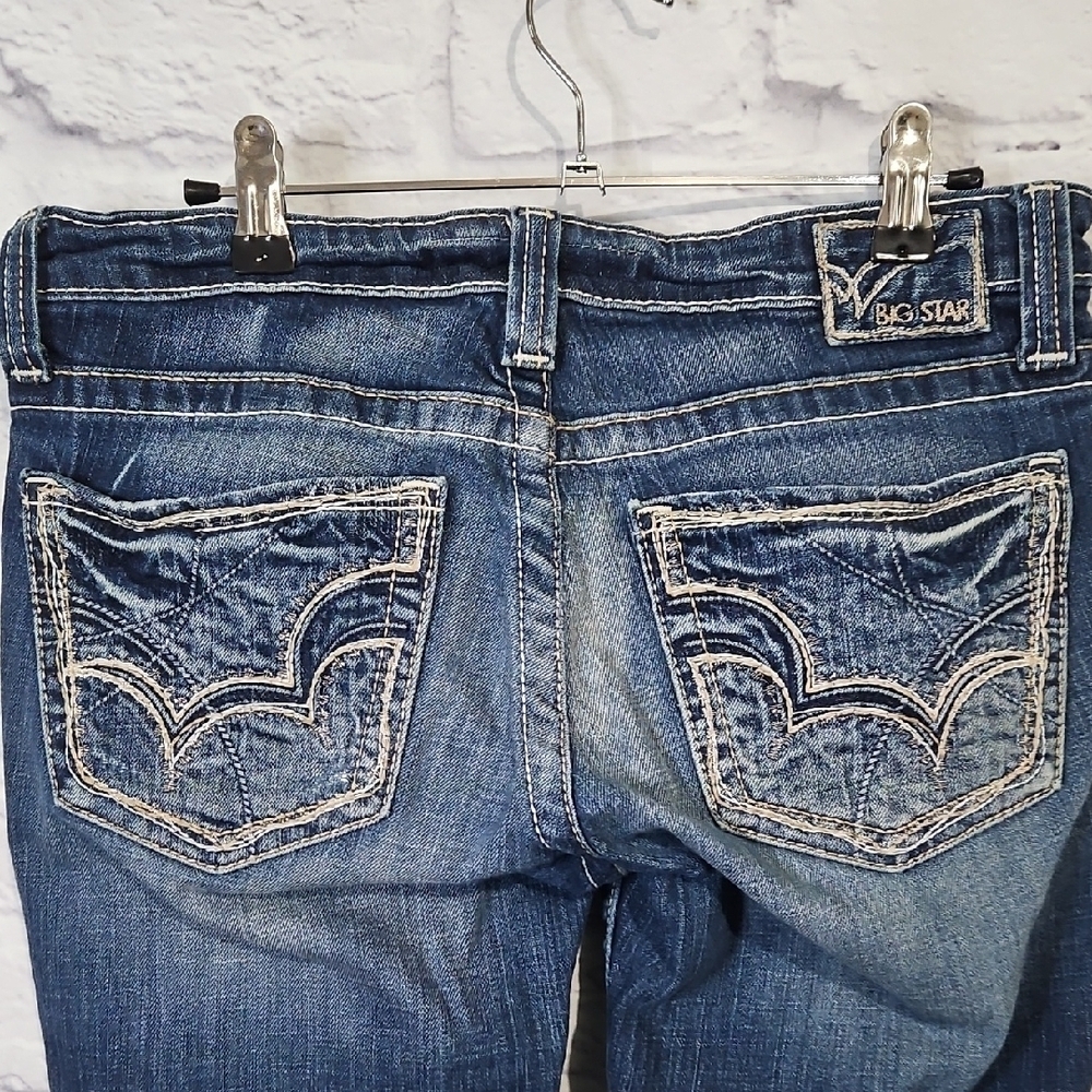 Big Star Women's Casey K Low Rise Blue Straight Leg Jeans - Picture 6 of 9